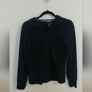 ByZella Black Fleece Zip-up Hoodie with Thumb Slots in Women's Size Small